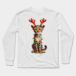 Christmas Red Nose Leopard Long Sleeve T-Shirt